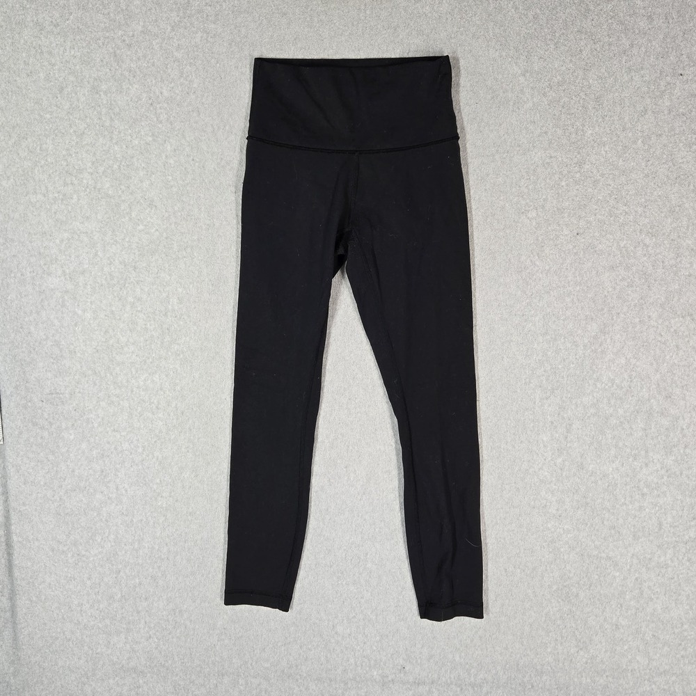 Lululemon‎ Athletica Women Activewear Pants 4 Black Legging Yoga Logo